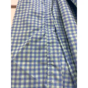 L.L.Bean Womens Medium Button-Up Gingham Shirt Blue & Green Long Sleeve 23i thumbnail 12