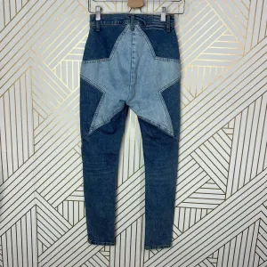 Revice Venus Crop Star Jeans in‎ Stargazer Medium Wash Blue Size 26 thumbnail 8