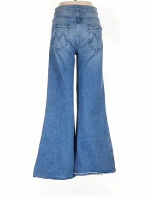 MOTHER Light Blue Wide Leg Flare Jeans thumbnail 2
