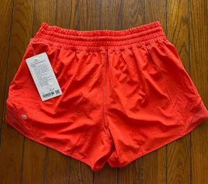 Lululemon Hotty Hot Short High Rise 4" Cherry Ember Size 12 NWT thumbnail 1