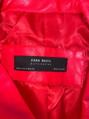ZARA Red Leather Jacket thumbnail 4