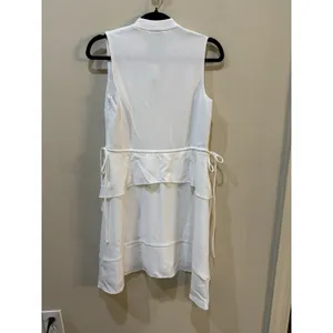 Club‎ Monaco Raelee Sleeveless V-Neck Peplum Dress Size 0 White thumbnail 4