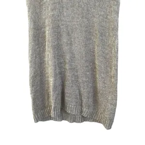 Soft Surroundings Metallic Linen Blend Cowl Neck Sleeveless Tunic Dress L NWT thumbnail 4
