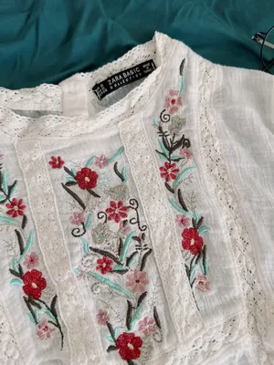 ZARA Floral Blouse thumbnail 2