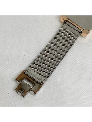Nine West women watch rose gold tone 29mm quartz analog beige 7” running thumbnail 8