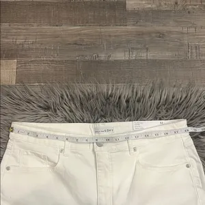 NWT LOFT kick crop high rise curvy fit stretch denim jeans white 14/32 thumbnail 10