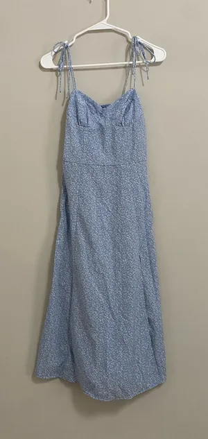 Shein Light Blue Floral Dress thumbnail 1