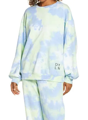 BY DYLN Xander Tie Dye Logo‎ Crewneck Sz Medium thumbnail 1