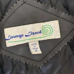 Lounge Lizard Jacket Medium Black Gray Moto Biker‎ Streetwear Edgy thumbnail 5