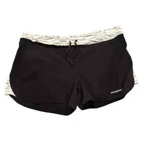 Patagonia Black White Gym Athleisure Activewear Shorts L thumbnail 2