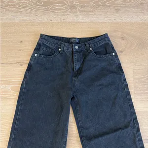 White Fox Jeans Wide Leg Mid Rise About A Girl Size S Black Pink thumbnail 2