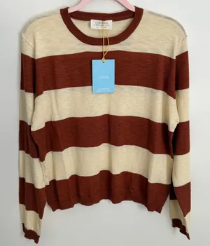 Compañía Fantástica Striped Light weight sweater NWT size large thumbnail 1