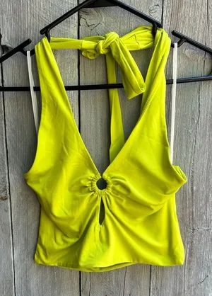 Princess Polly Omarion Top‎ Cropped Halter Cutout Size 2 NWT thumbnail 1
