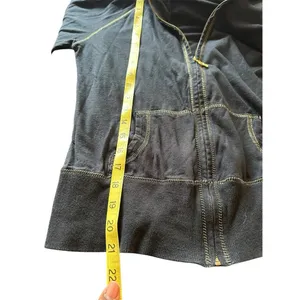 Vintage Baby Phat Y2k Zip Up Hoodie Sz L Black/gold Goth Dark Fairy Lightweight thumbnail 8