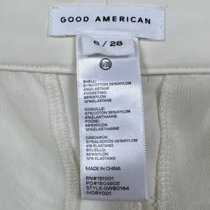 NWT‎ Good American Ivory Cream Wide Leg Trouser Pants High Rise Pants Size 6/28 thumbnail 7