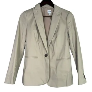 J. Crew Willa Long Sleeve Single Button Stretch Suit Coat Jacket Blazer 2 Beige thumbnail 13
