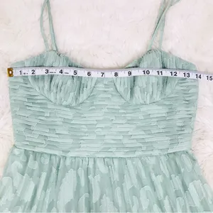 GIANNI BINI Sage Green Tiered Corset Midi Dress Cocktail Party Formal Size 2 New thumbnail 11