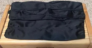 Express Black and Pink Satin Clutch thumbnail 1