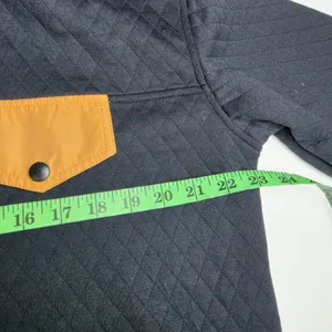 Zyia NWT Active Black‎ Quilted Snap Pocket Sweatshirt Mock Neck Pullover XXL thumbnail 6