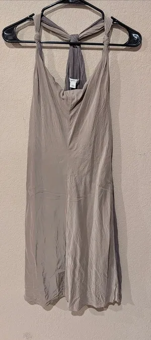 100% Silk Banana Republic Taupe Halter Slip Dress thumbnail 1