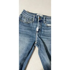 Vervet Blue Womens Medium Wash Distressed Straight Leg Jeans Measured Size 24 thumbnail 6