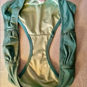 Victoria's Secret Seafoam Blue Green Knockout Solid Bikini Bottoms Sz Large. thumbnail 5
