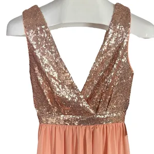 Lulu’s Elegant Encounter Rose Gold Sequin Maxi Dress thumbnail 8