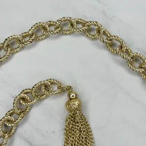 Tassel Gold Tone Chain Link Belt Extra Small/Small (XS/S) ✨ thumbnail 5
