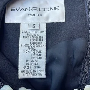 Evan Picone black formal gown dress sleeveless size 6 (34) thumbnail 3