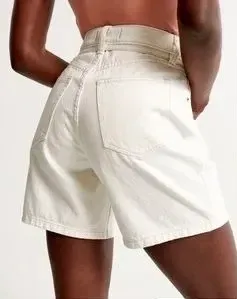 Abercrombie High Rise Loose Denim Short thumbnail 2