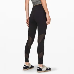 Lululemon Wunder Under High-Rise Tight 28" *Mesh Black Leggings Size 4 thumbnail 2