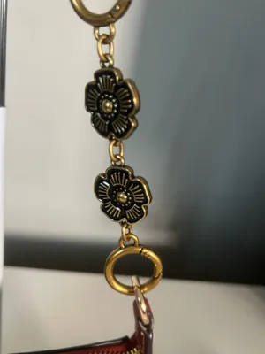 Coach Shoulder Bag With Flower Chain Extender  thumbnail 3
