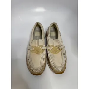 Dolce Vita Platform Loafers Womens 7 Cream Good Chain Espadrille Wedge Slip On thumbnail 2