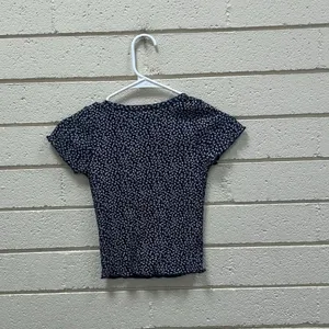 Brandy Melville Blue Floral Zelly Top one size thumbnail 5