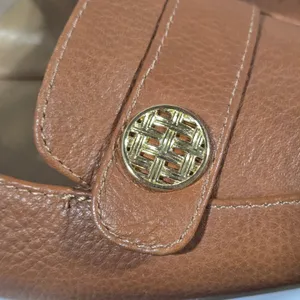 Talbots Womens 8.5 Francesca Tab Driving Moccasins Pebbled Leather Gold Hardware thumbnail 7