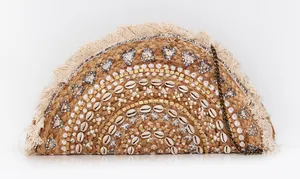 Bohemian shell clutch Brown thumbnail 1