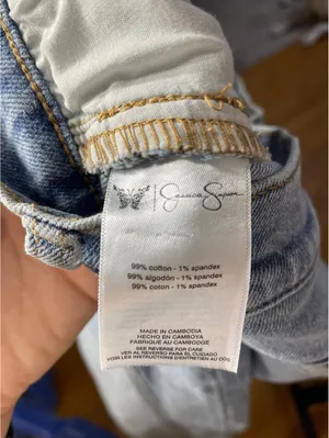 Jessica Simpson Myrtle Barrel Leg Denim Wide Leg Ankle Sz 2 thumbnail 5