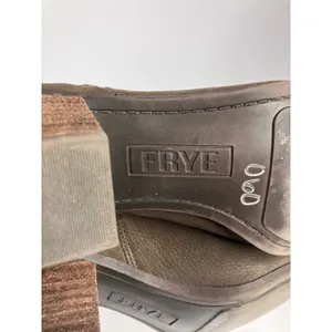 Frye Ankle Boots Womens 8.5 Brown Excellent Leather Pointed Toe Side Zip Booties thumbnail 7