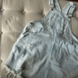 J.NNA‎ Denim Overall Mini Dress Size Small thumbnail 6