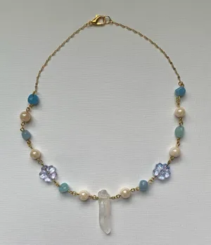 Handmade Gold Charm Necklace thumbnail 1
