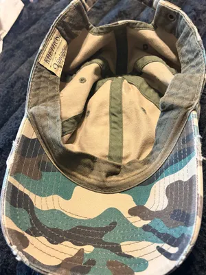 KBETHOS Camouflage Distressed Baseball Cap in Green, Brown, Tan thumbnail 2
