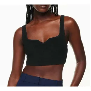 Aritzia Babaton Sculpt Knit Notch Tank Black thumbnail 1