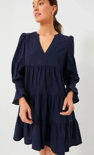Pomander Place Tuckernuck NWT Kenzo Navy Blue Swiss Dot Dress Size‎ XXS thumbnail 1