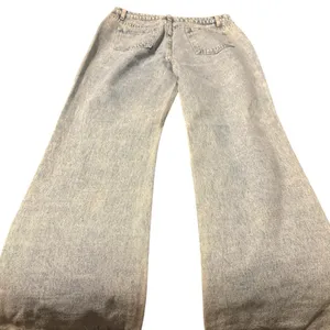 Light Blue Floral Distressed Wide Leg Jeans Size XL (29” Waist) thumbnail 9
