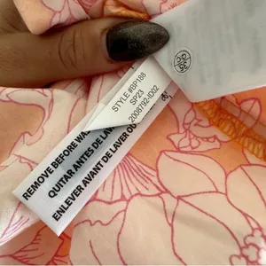 J. CREW Tie Front 100% Cotton Poplin Midi Loose Fit Dress in Orange Floral Small thumbnail 15