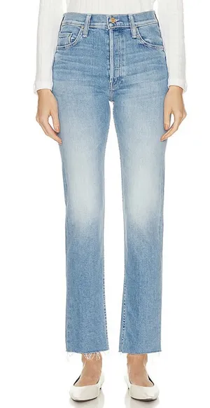 MOTHER Denim the tomcat ankle fray in color kitty corner thumbnail 1
