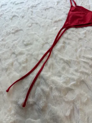 Tropic Of C Women’s Red Bikini Bottom - Sleek Strappy Size Small . NWT . thumbnail 2