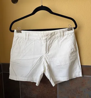 LOFT White Linen Shorts thumbnail 3
