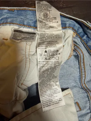 Levi’s 501 Straight Leg Distressed Light Wash Jeans High Rise Button Fly W25 L26 thumbnail 8