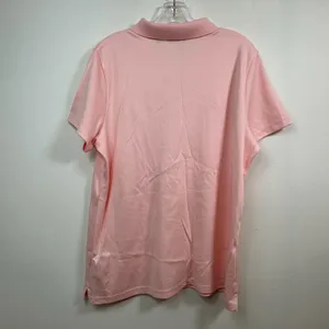Lands End Womens XL 18 Pink Pima Cotton Short Sleeve Polo Shirt Classic Top thumbnail 2